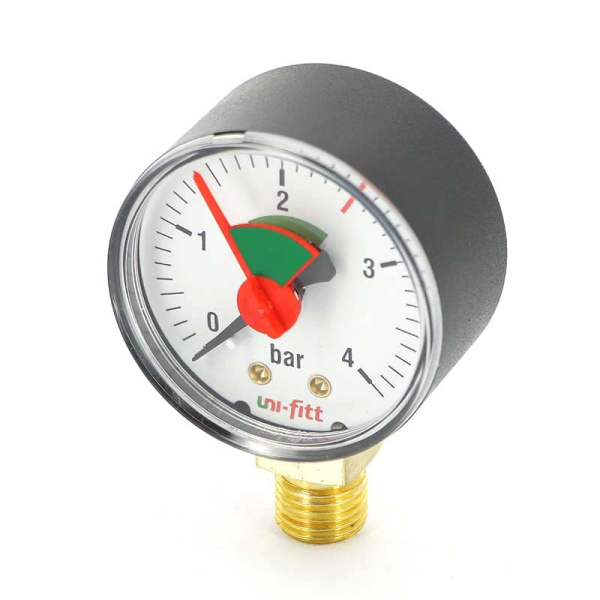 Манометр радиальный  4 бар, 50 мм 1/4" НР UF